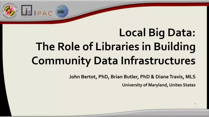 local big data the role of libraries in building community data infrastructures