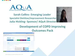 Sarah Collins- Emerging Leader Specialist Dietitian/Improvement Researcher