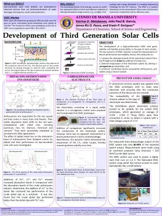 Development of Third Generation Solar Cells