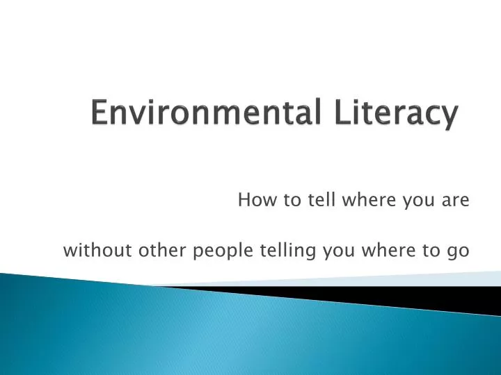 environmental literacy