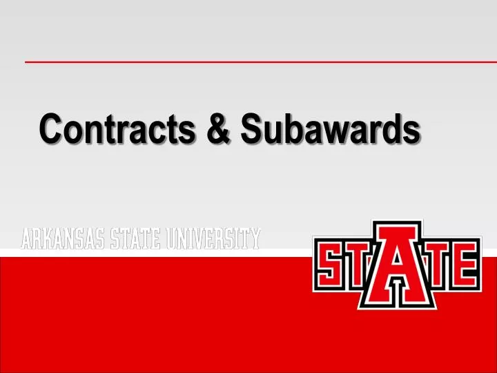 contracts subawards