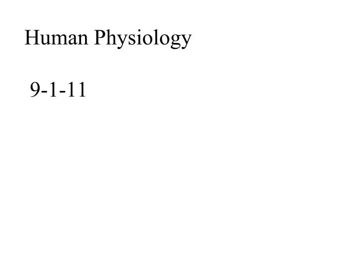 human physiology 9 1 11