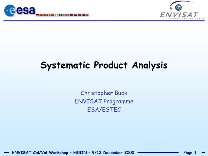 systematic product analysis
