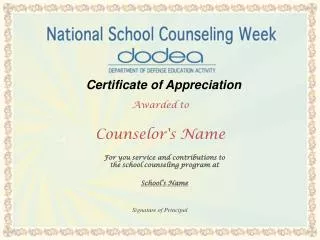 certificate of appreciation