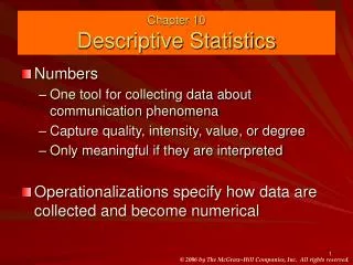 chapter 10 descriptive statistics