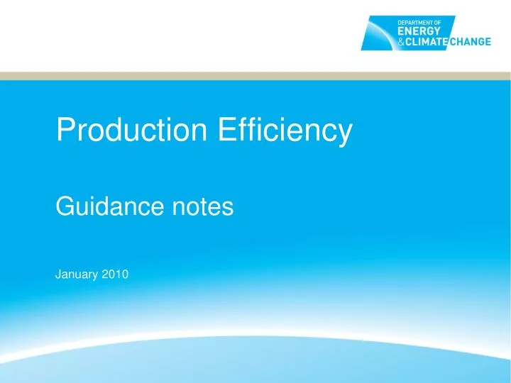production efficiency