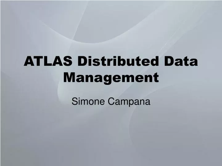 atlas distributed data management