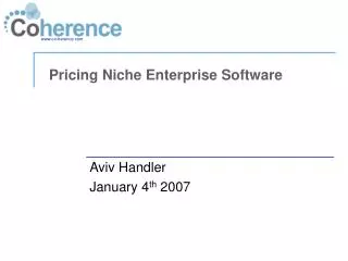 Pricing Niche Enterprise Software