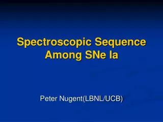 Spectroscopic Sequence Among SNe Ia
