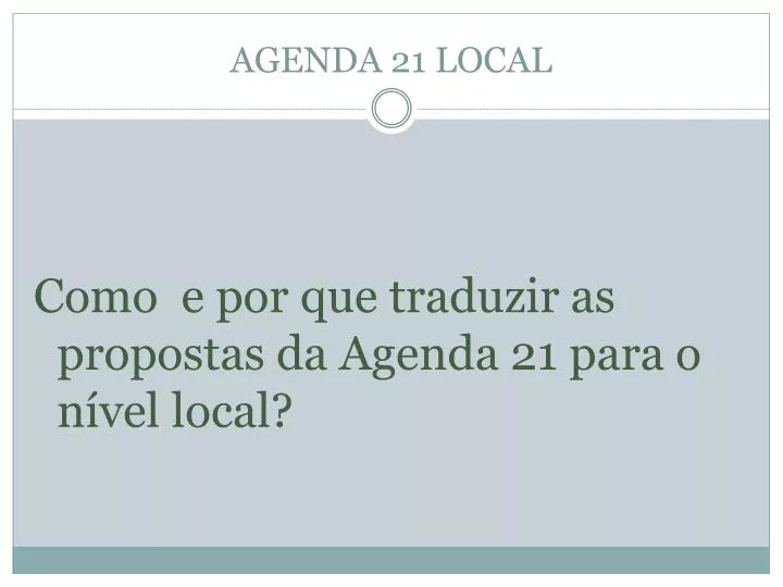 agenda 21 local