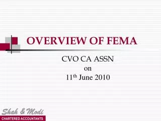 OVERVIEW OF FEMA