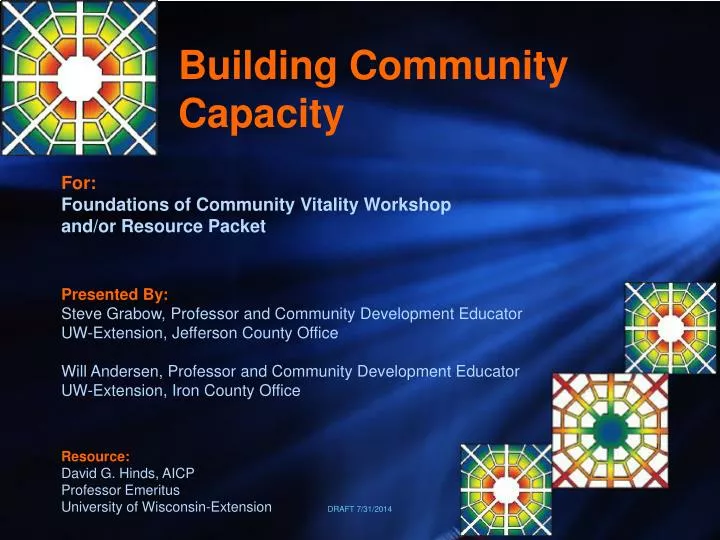 building community capacity