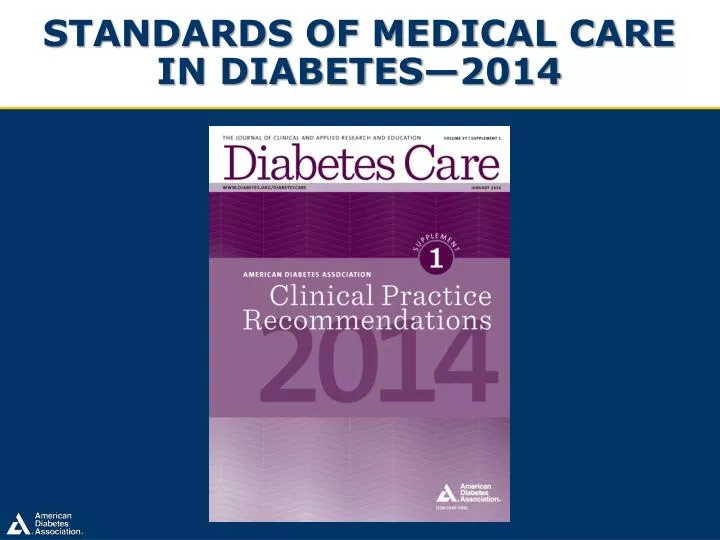 standards of medical care in diabetes 2014