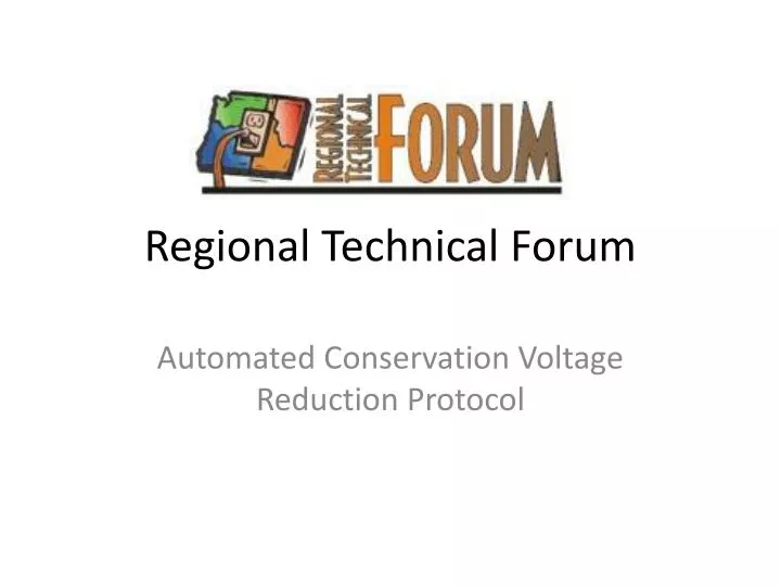 regional technical forum