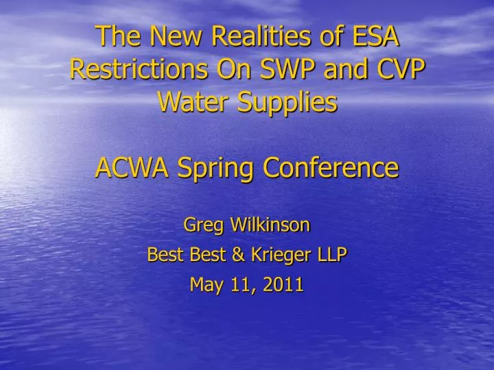 Acwa Spring Conference 2025