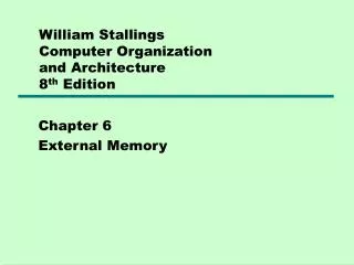 William Stallings Computer Organization and Architecture 8 th Edition
