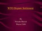 WTO Dispute Settlement - slide 1