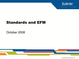 Standards and EFM