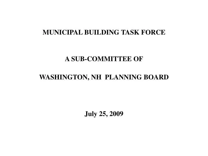 municipal building task force