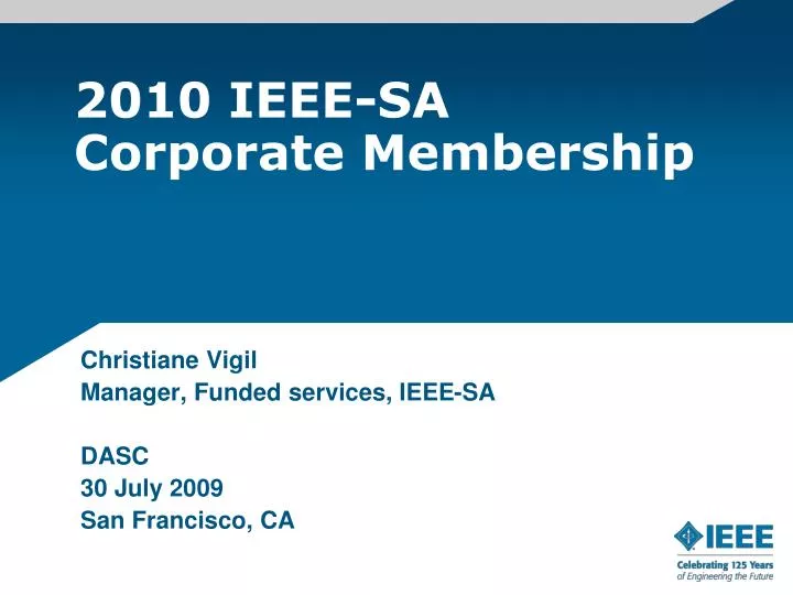 2010 ieee sa corporate membership