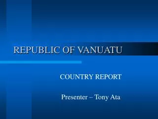 REPUBLIC OF VANUATU