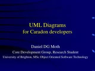 UML Diagrams for Caradon developers