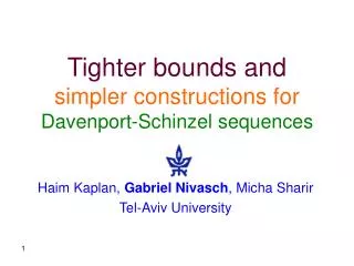 Tighter bounds and simpler constructions for Davenport-Schinzel sequences