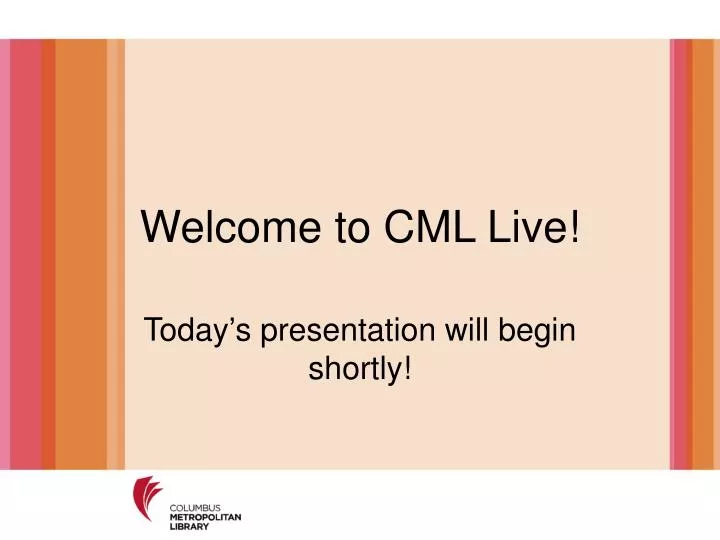 welcome to cml live