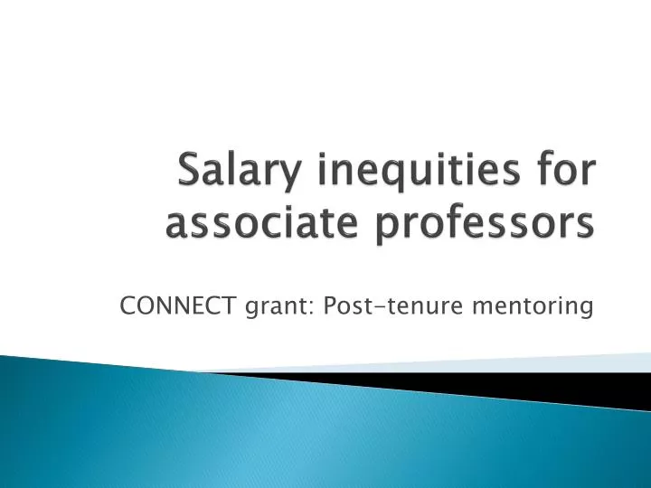 salary inequities for associate professors