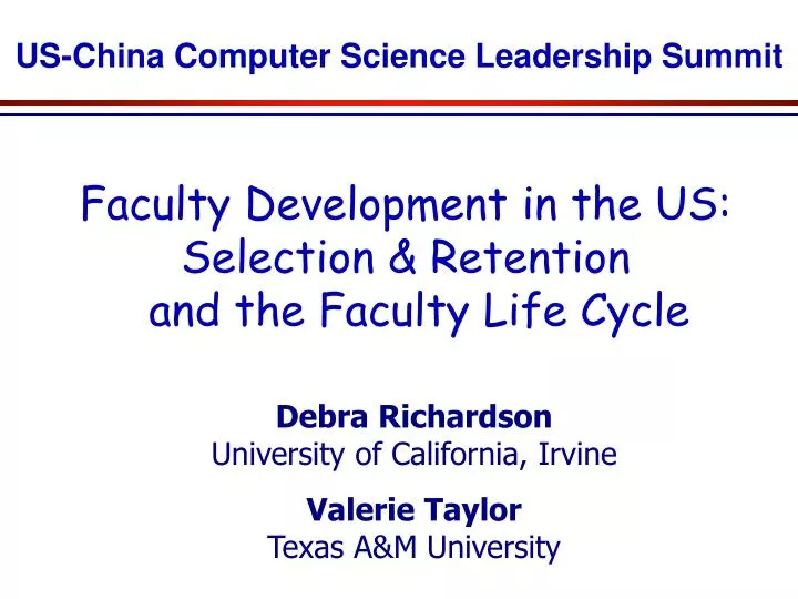 faculty development in the us selection retention and the faculty life cycle