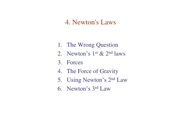 4 newton s laws