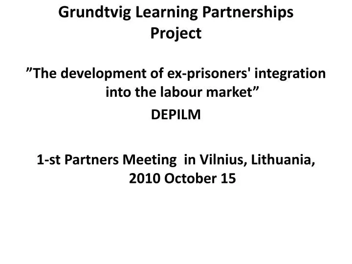 grundtvig learning partnerships project