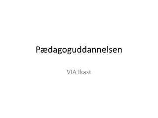 p dagoguddannelsen