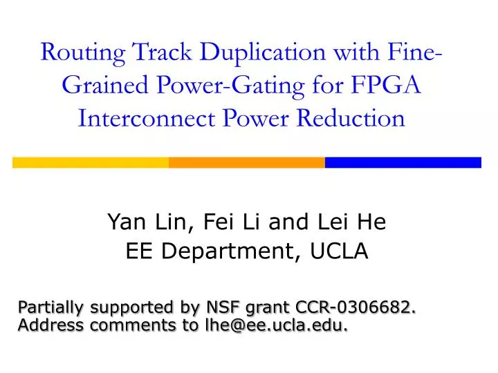routing track duplication with fine grained power gating for fpga interconnect power reduction