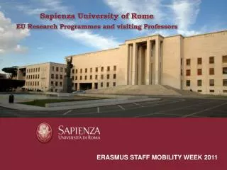 Sapienza University of Rome a short presentation