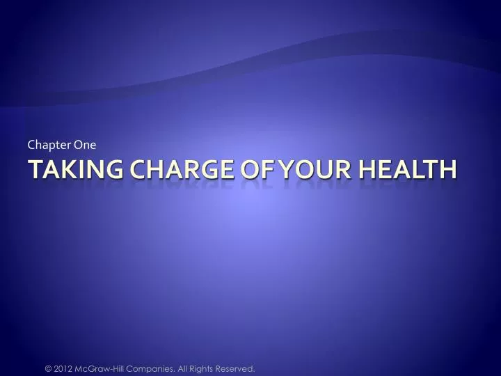 taking charge of your health