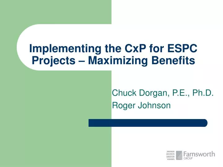 implementing the cxp for espc projects maximizing benefits