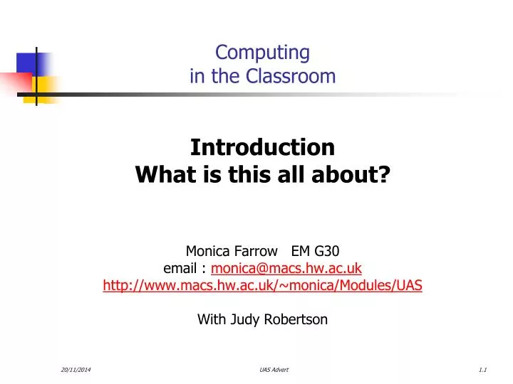 computing in the classroom