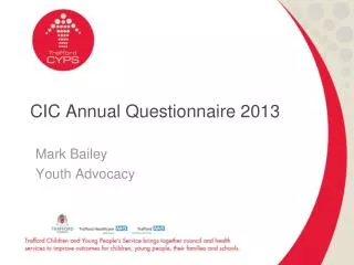 CIC Annual Questionnaire 2013