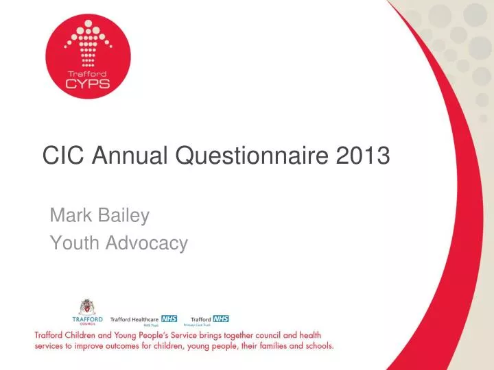 cic annual questionnaire 2013