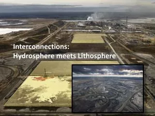 Interconnections: Hydrosphere meets Lithosphere