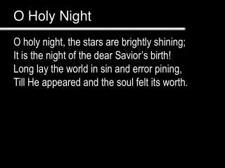 O Holy Night