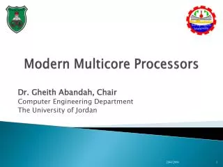 Modern Multicore P rocessors