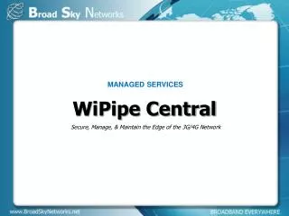 WiPipe Central