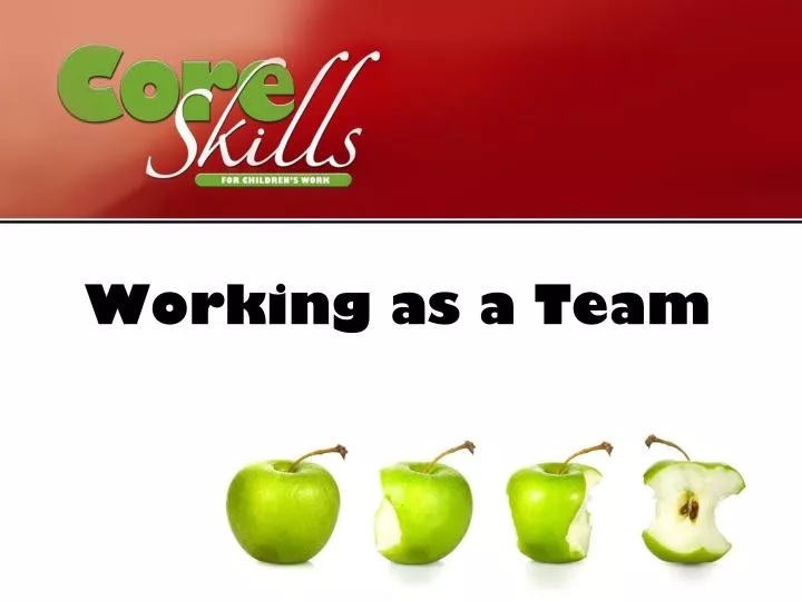 working as a team