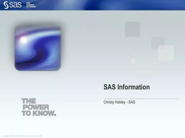 sas information