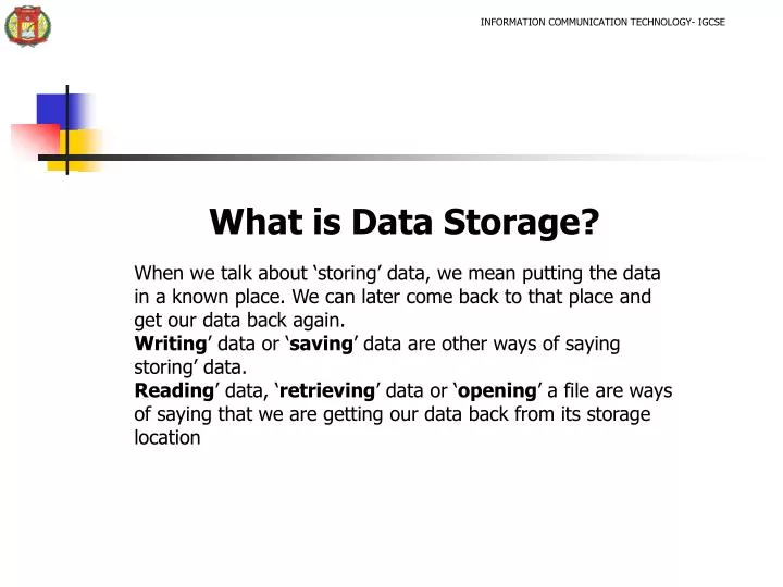 what is data storage