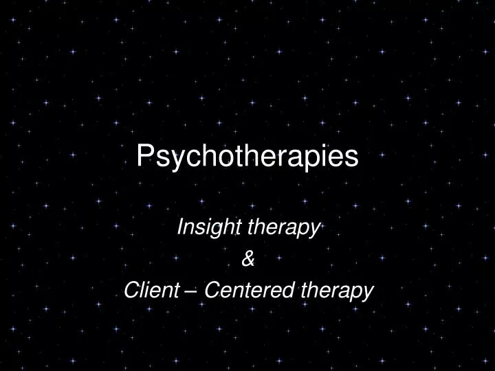 psychotherapies
