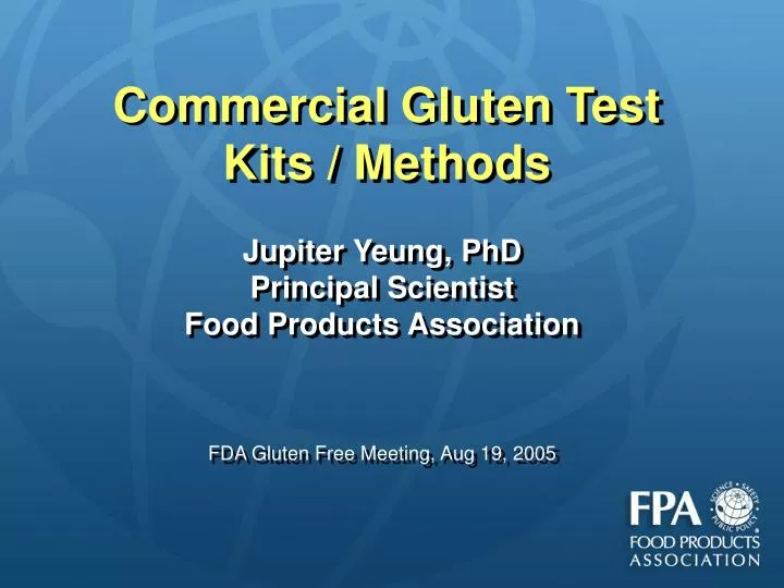 commercial gluten test kits methods