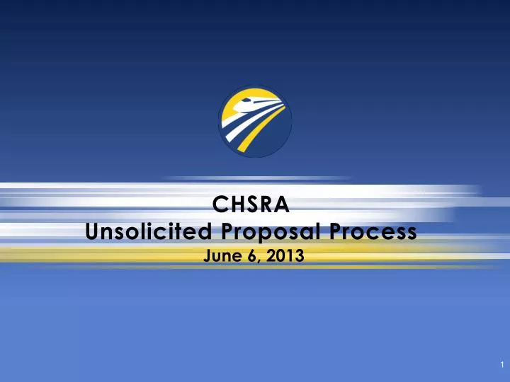 chsra unsolicited proposal process